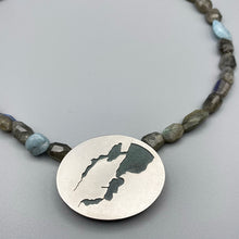 Load image into Gallery viewer, Large Inverness Coastline Necklace - Labradorite & Aquamarine