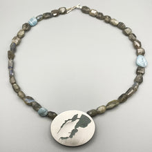 Load image into Gallery viewer, Large Inverness Coastline Necklace - Labradorite & Aquamarine