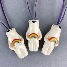 Load image into Gallery viewer, Bear with Rainbow Decoration