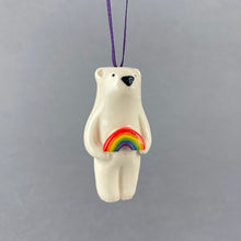Load image into Gallery viewer, Bear with Rainbow Decoration