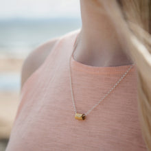 Load image into Gallery viewer, Rolled Wave Pendant - Gold Plated Silver