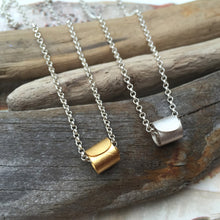 Load image into Gallery viewer, Rolled Wave Pendant - Gold Plated Silver