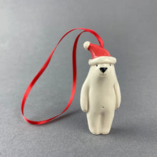 Load image into Gallery viewer, Santa Hat Bear Decoration