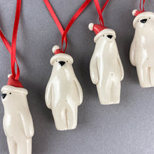 Load image into Gallery viewer, Santa Hat Bear Decoration