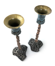 Load image into Gallery viewer, Pair of Bronze Candlesticks