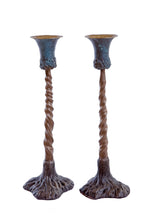 Load image into Gallery viewer, Pair of Bronze Candlesticks