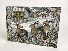 Load image into Gallery viewer, Mini Advent Card - We Three Hares
