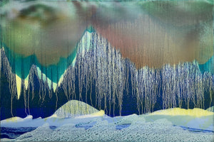 Birch Trees under the Aurora