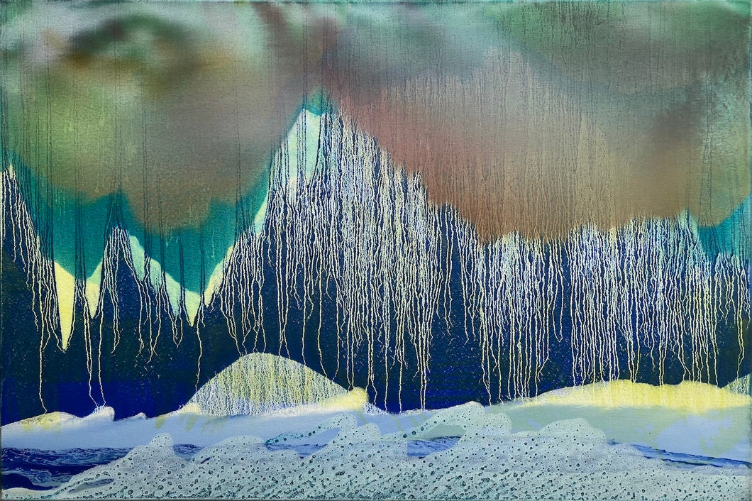 Birch Trees under the Aurora