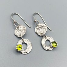 Load image into Gallery viewer, Circle &amp; Void Peridot Earrings
