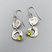 Load image into Gallery viewer, Circle &amp; Void Peridot Earrings
