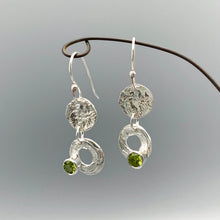 Load image into Gallery viewer, Circle &amp; Void Peridot Earrings
