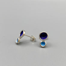 Load image into Gallery viewer, Flourish Double Bud Studs - Cobalt Blue

