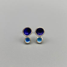 Load image into Gallery viewer, Flourish Double Bud Studs - Cobalt Blue
