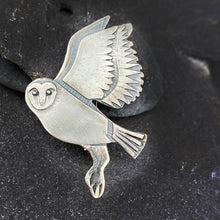 Load image into Gallery viewer, Flying Barn Owl Brooch
