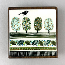 Load image into Gallery viewer, Walnut Mounted Tile - Trees
