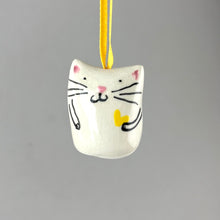 Load image into Gallery viewer, Cat with Yellow Heart Decoration
