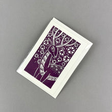 Load image into Gallery viewer, Winter Stag Handmade Card - Purple
