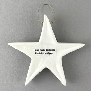 Star with Star Decoration - Cream