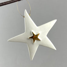 Load image into Gallery viewer, Star with Star Decoration - Cream
