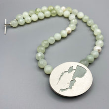Load image into Gallery viewer, Large Inverness Coastline Necklace - Aventurine &amp; Pearl
