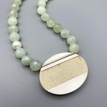 Load image into Gallery viewer, Large Inverness Coastline Necklace - Aventurine &amp; Pearl
