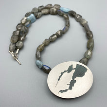 Load image into Gallery viewer, Large Inverness Coastline Necklace - Labradorite &amp; Aquamarine
