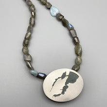 Load image into Gallery viewer, Large Inverness Coastline Necklace - Labradorite &amp; Aquamarine

