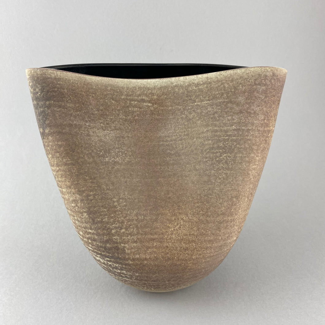 Large Folded Vase - Taupe