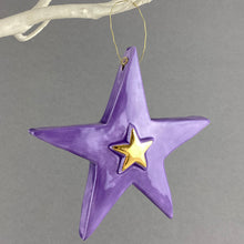 Load image into Gallery viewer, Star with Star Decoration - Purple
