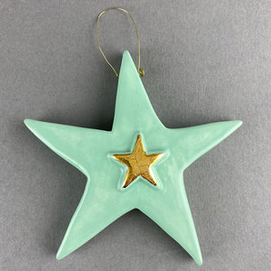 Star with Star Decoration - Turquoise