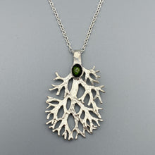 Load image into Gallery viewer, Lichen Pendant with Tourmaline
