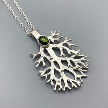 Load image into Gallery viewer, Lichen Pendant with Tourmaline
