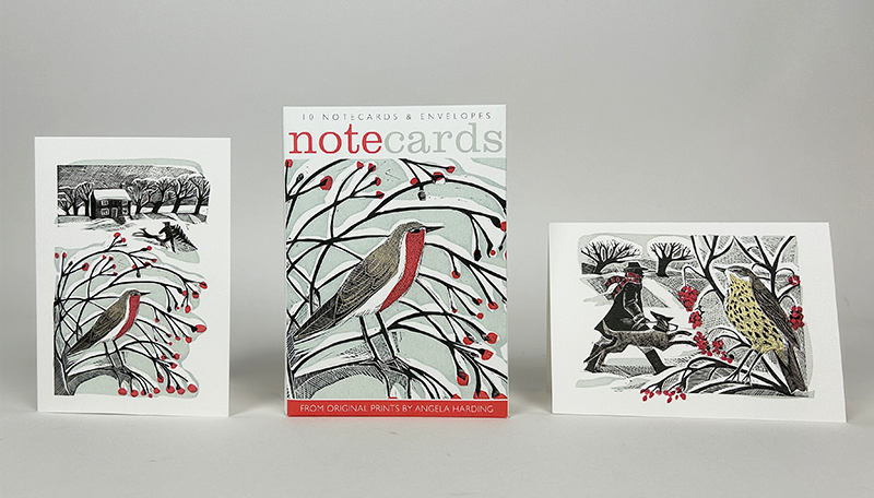Set of Notecards - Bringing Back the Tree & Winter Thrush