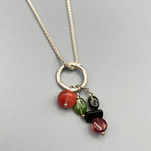 Load image into Gallery viewer, Ring Pendant with Gemstone Drops

