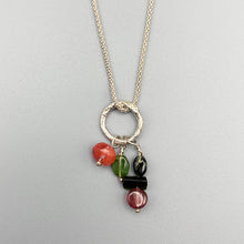 Load image into Gallery viewer, Ring Pendant with Gemstone Drops
