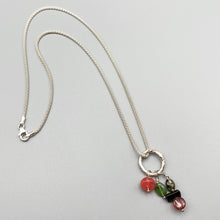 Load image into Gallery viewer, Ring Pendant with Gemstone Drops
