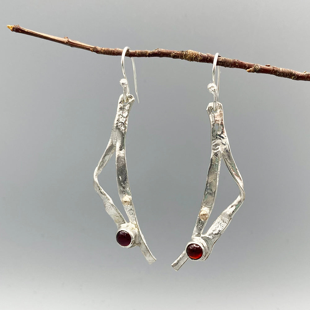 Seascape Garnet Earrings