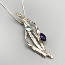 Load image into Gallery viewer, Seascape Amethyst &amp; Topaz Pendant
