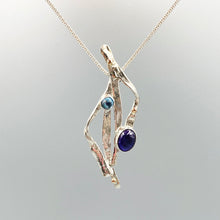 Load image into Gallery viewer, Seascape Amethyst &amp; Topaz Pendant
