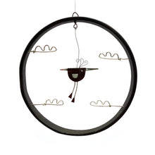 Load image into Gallery viewer, Small Hoop - Bird &amp; Clouds
