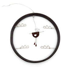 Load image into Gallery viewer, Small Hoop - Bird &amp; Clouds
