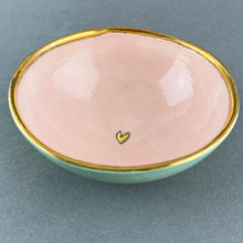Load image into Gallery viewer, Small Bowl with Heart - Pink / Turquoise
