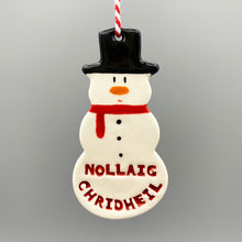 Load image into Gallery viewer, Snowman Decoration (Gaelic)
