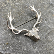Load image into Gallery viewer, Stag Head Brooch
