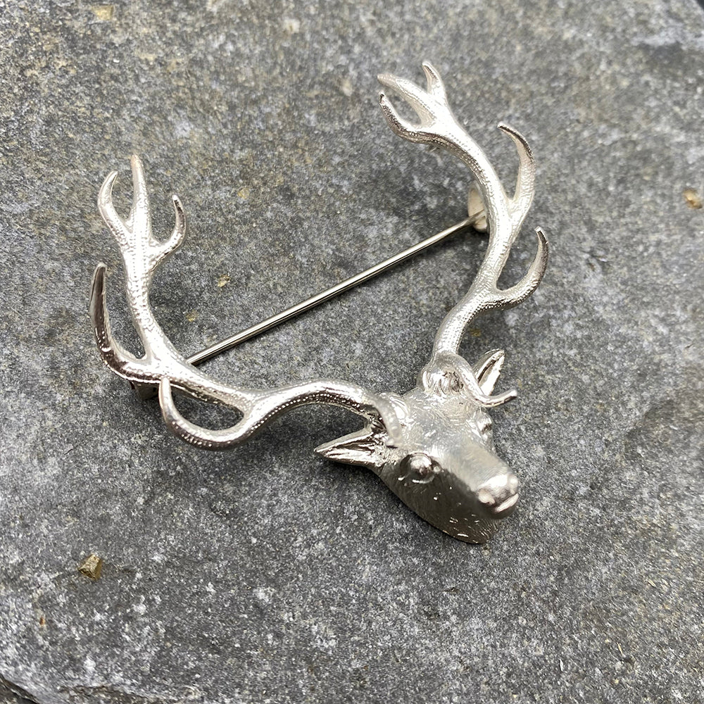 Stag Head Brooch