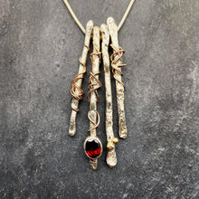 Load image into Gallery viewer, Twaffa Garnet Drop Necklace
