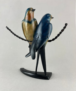 Twin Swallows on a Wire