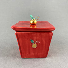 Load image into Gallery viewer, Lidded Box with Apple - Red
