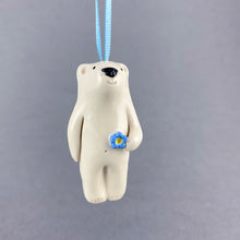 Load image into Gallery viewer, Bear with Forget Me Not Decoration
